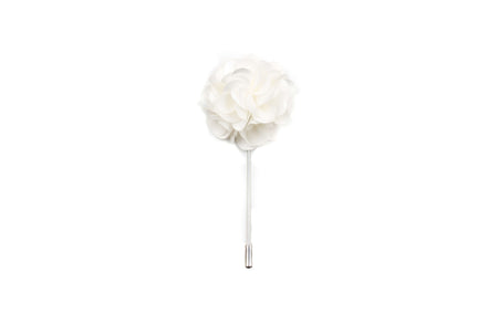 Chrysanthemum Lapel Pin - White